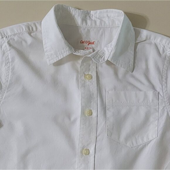 Cat & Jack™ Boy's White Long Sleeve Button-Down Shirt - Picture 10 of 13